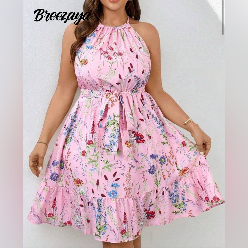 NWOT 2x Floral Pink Dress